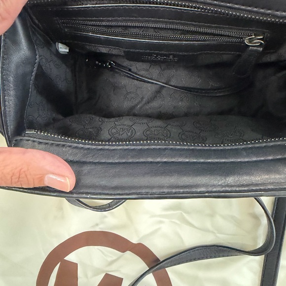 Michael Kors Black Studded Leather Crossbody - Picture 4 of 4